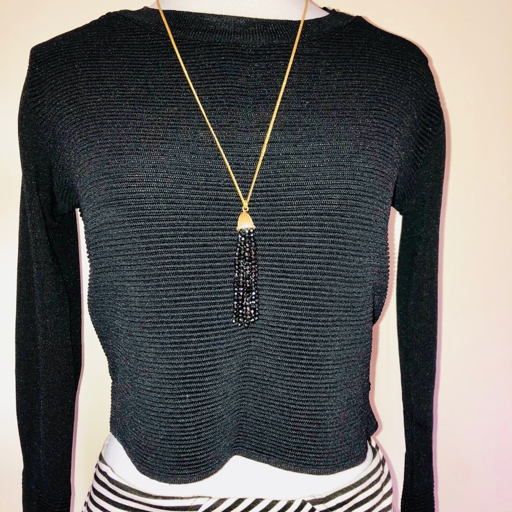 Lara Knit Black Crop top🖤